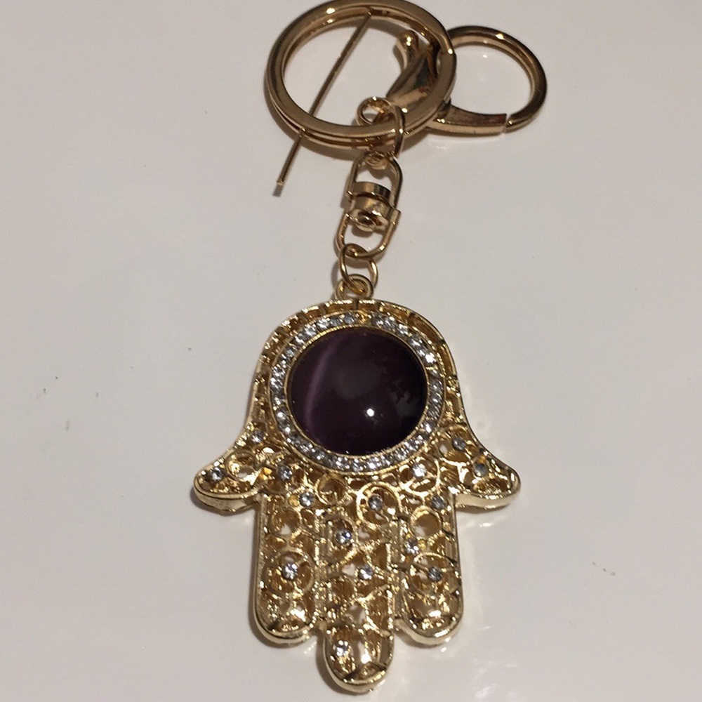 Crystal Rhinestone handbag Keyring - Picture 8 of 8